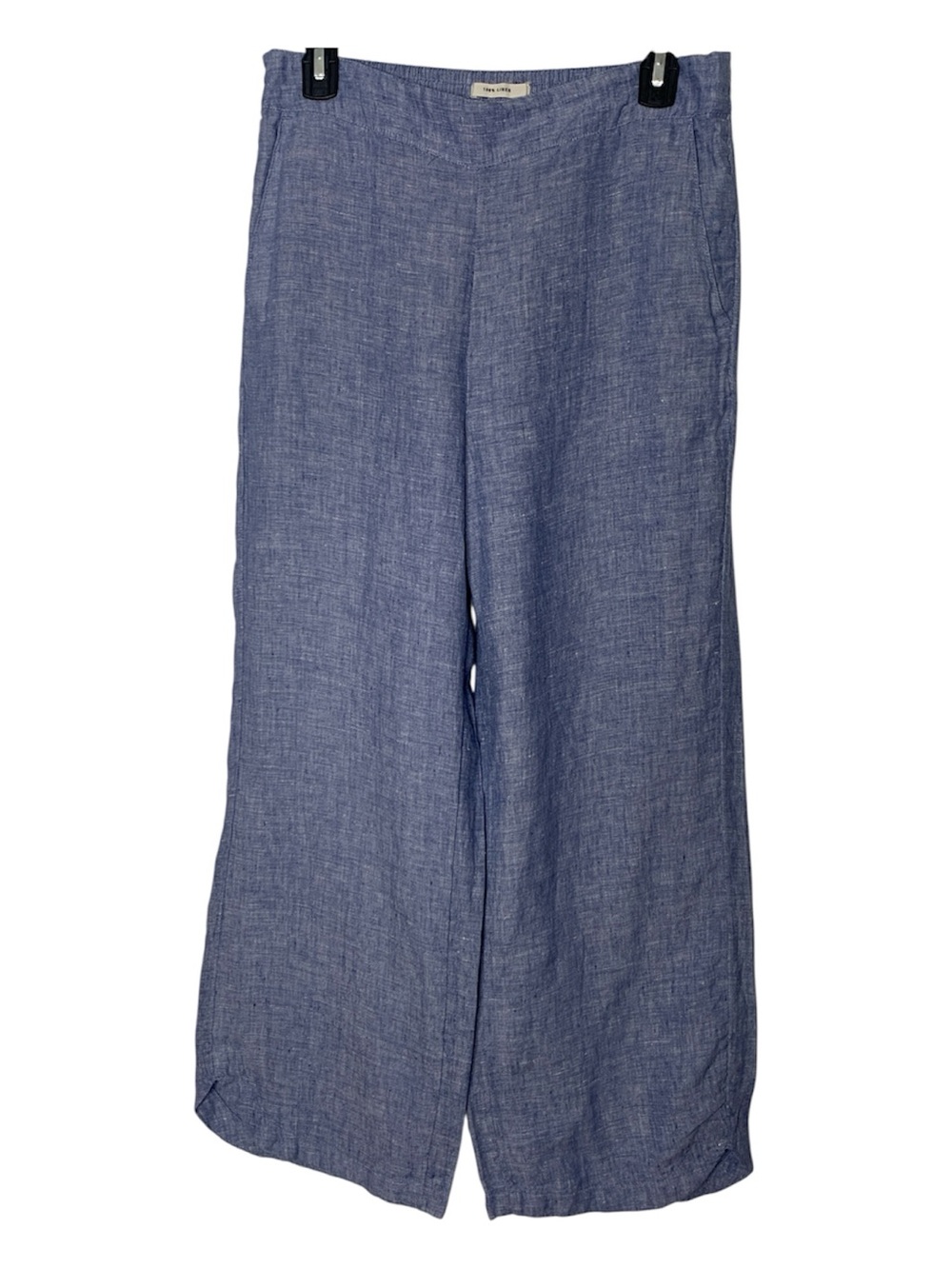 Light Blue Wide Leg Linen Pants